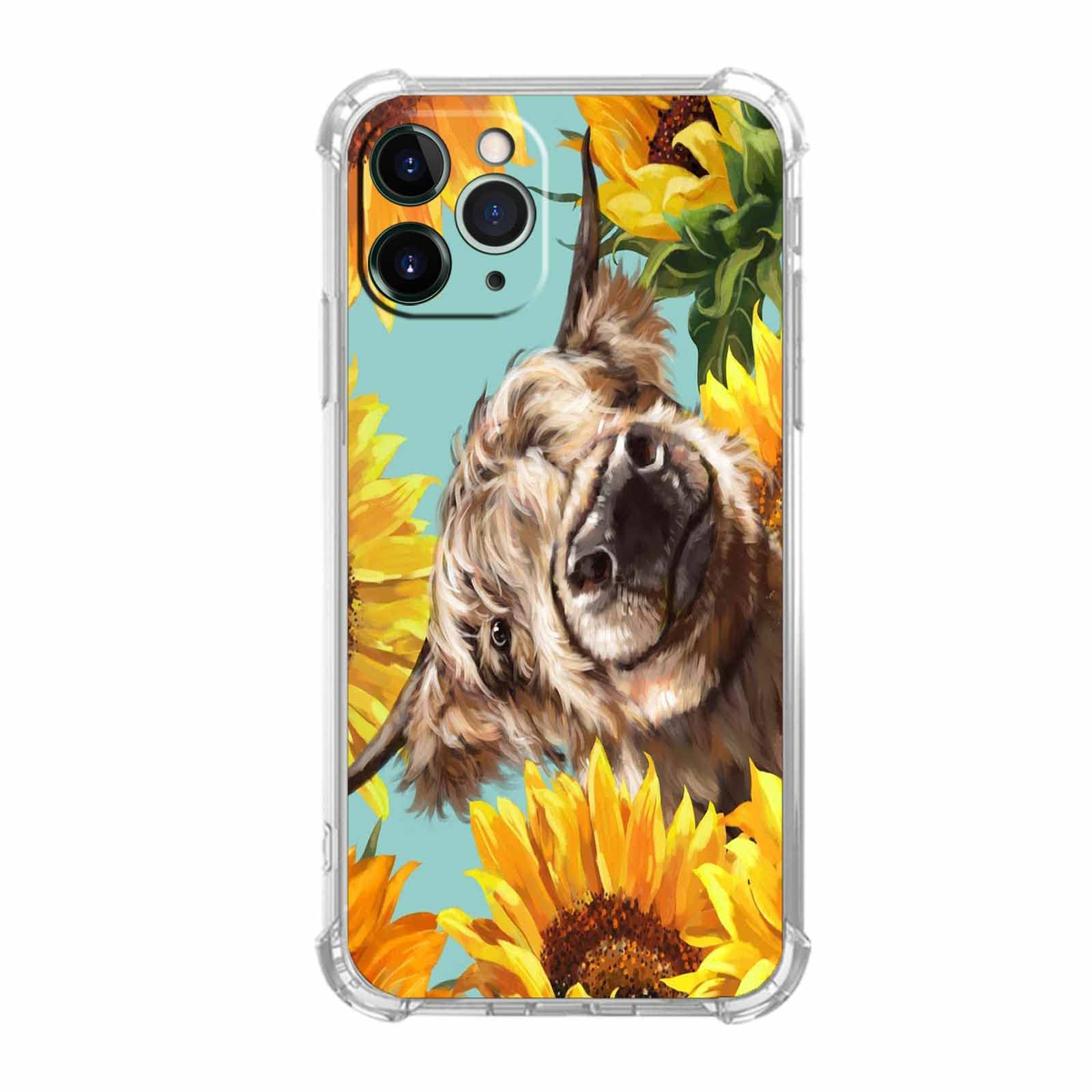 ovitek-cow-sunflower-iphone-11-pro-max