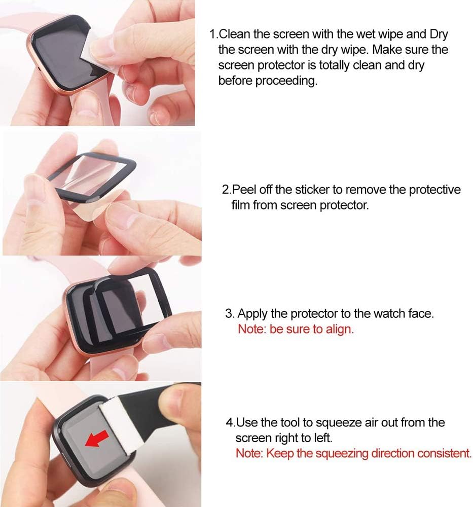 4 kosi zaščitne folije za Apple Watch Series 7 41mm - 360° Pokritost, HD Prozorna Zaščita Zaslona, Brez Mehurčkov