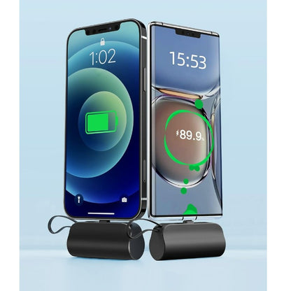 Mini zunanja baterija ''BSCAME'' z vgrajenim kablom (združljiv z iPhone) – Infostyle
