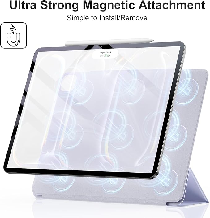 ZtotopCases futrola za iPad Pro 13 (2024) – magnetska, ultratanka, stalak, auto sleep/wake, ljubičasta