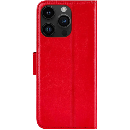 Usnjen ovitek za iPhone 15 Pro, rdeča – Infostyle