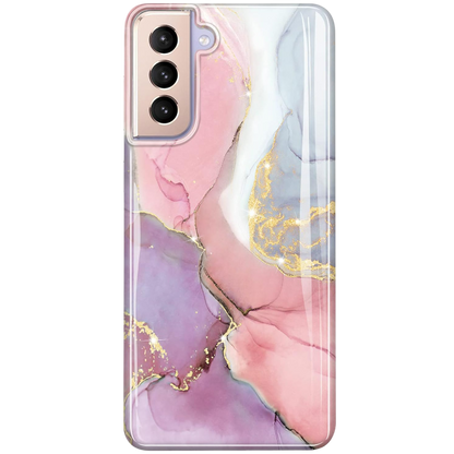 Ovitek za telefon "Marble" za Samsung Galaxy S21 – Infostyle – Roza / TPU silikon