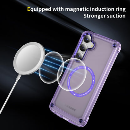 Magnetni MagSafe ovitek za Samsung Galaxy S24 - Vijoličen, TPU Zaščita Pred Udarci