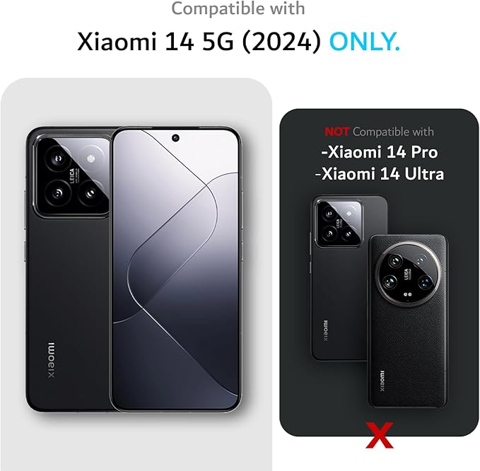 TUDIA MergeGrip ovitek za Xiaomi 14 5G (2024) MagSafe - Dvoslojna Vojaška Zaščita, Indigo Črna