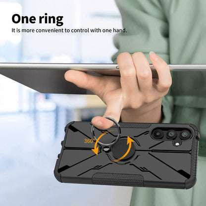 HAOYE ovitek za Samsung Galaxy A14 5G - 360° Magnetni Obroč, PC + TPU Zaščita Pred Udari, Moder