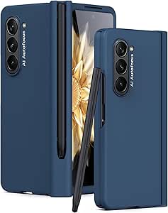 Maska za Samsung Galaxy Z Fold 5 – 360° zaštita, držač za S Pen, plava