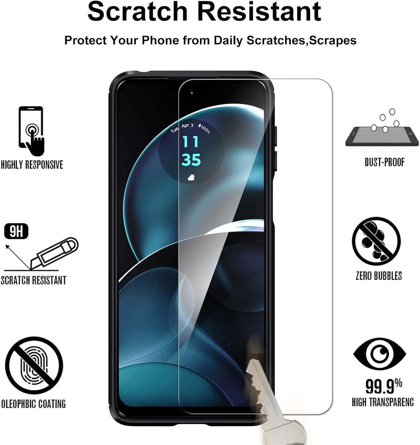 Maska + zaštitno staklo – crni carbon za Motorola Moto G14