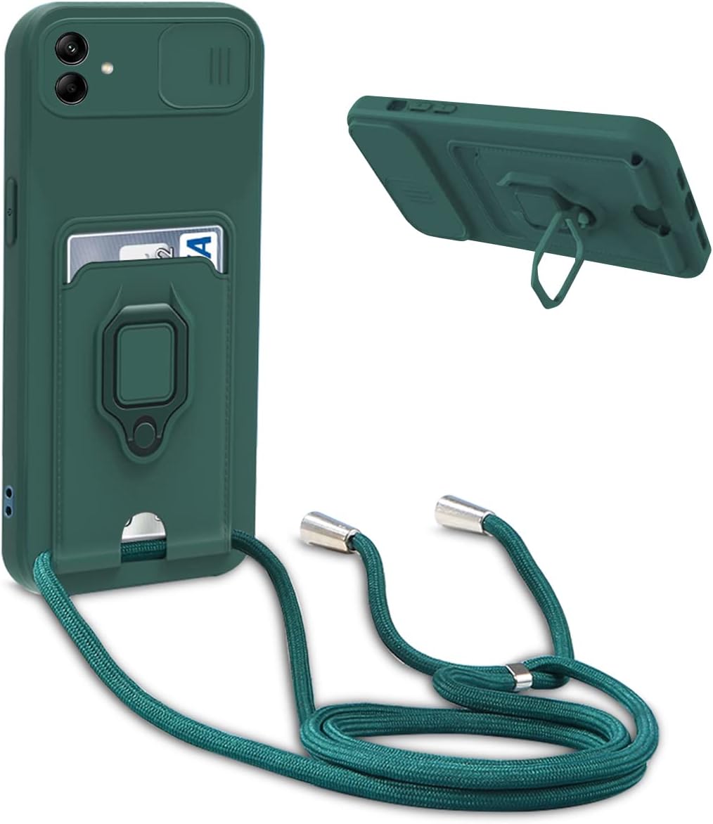 Bigcousin maskica s vezicom za Samsung A04E – tamnozelena