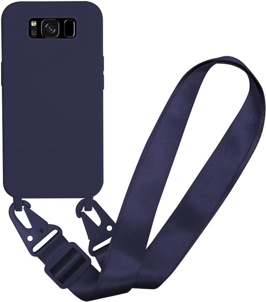 Silikonska maskica Bigcousin s trakom za Samsung Galaxy S10e – tamnoplava