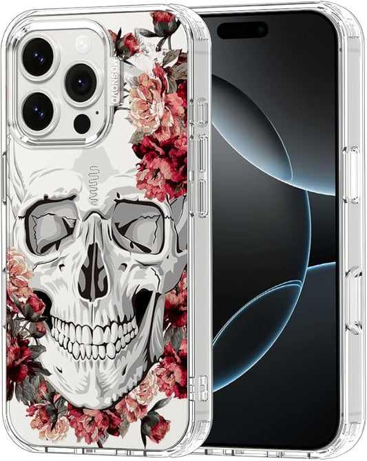 Maska MOSNOVO za iPhone 16 Pro - Red Flower Skull