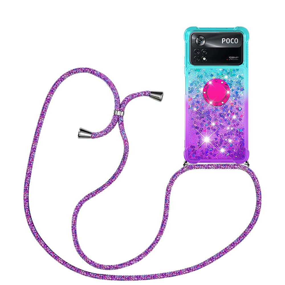 ovitek-glitter-ring-vrvica-xiaomi-poco-x4-pro-5g-modra-vijolicna
