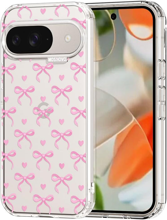 Maska MOSNOVO za Google Pixel 9 & 9 Pro - Love with Bow