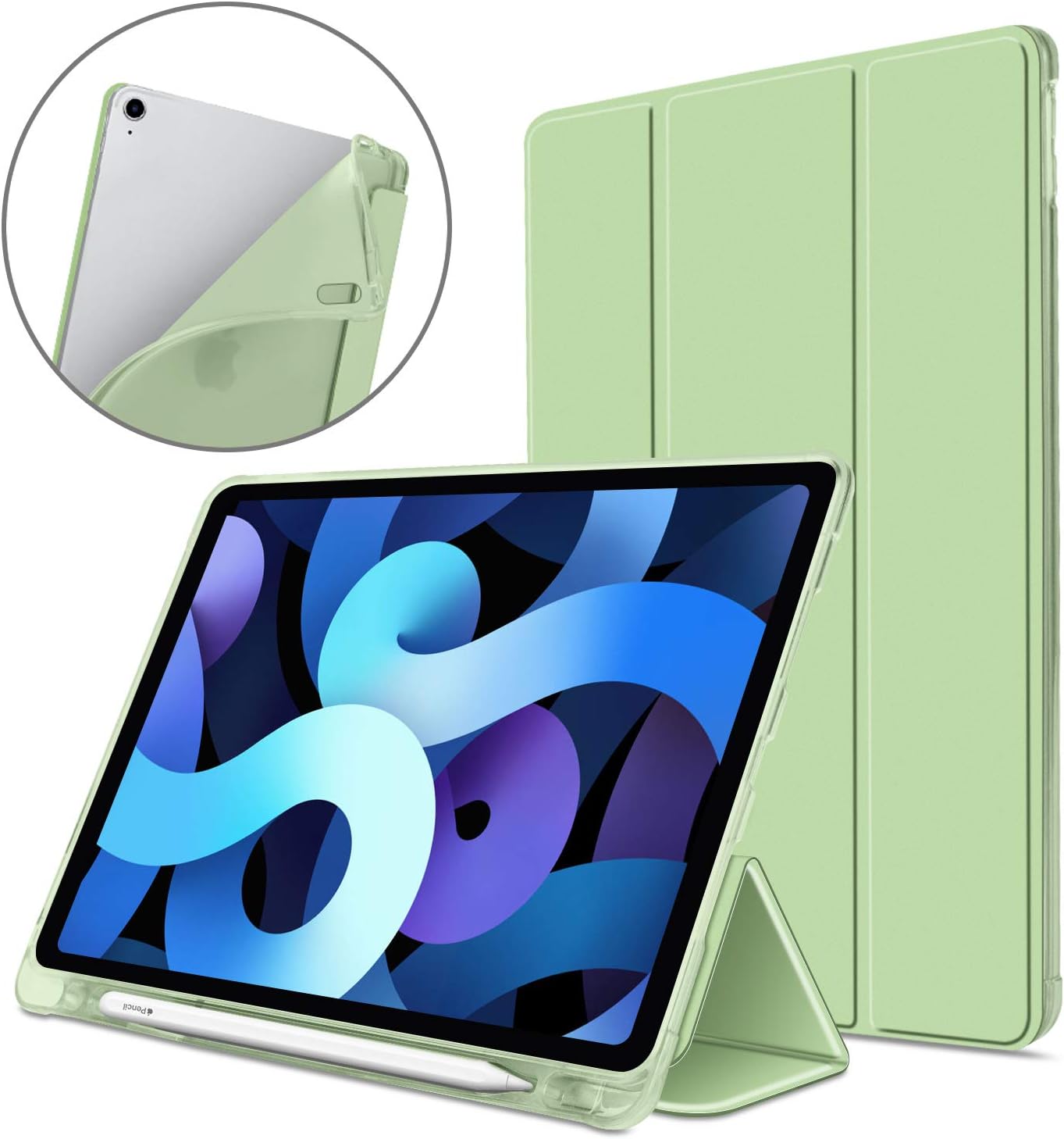 VAGHVEO futrola za iPad Air 10,9" (4. i 5. gen.) / iPad Pro 11" – S držačem za olovku, zelena