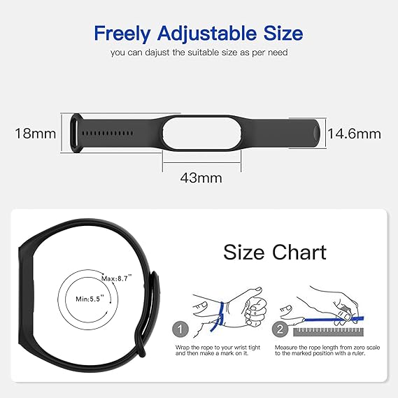 Nadomestni pašček za pametno uro "Baaletc" Xiaomi Mi Band 7 – Infostyle – Siva