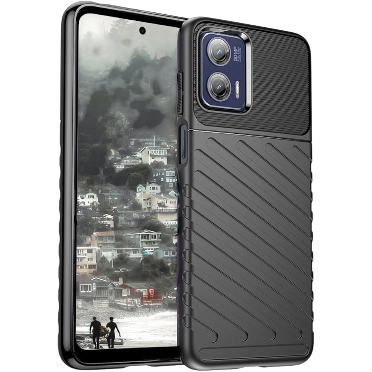 Ovitek "Rubber" za Motorola Moto G73 5G, črna – Infostyle – Črna