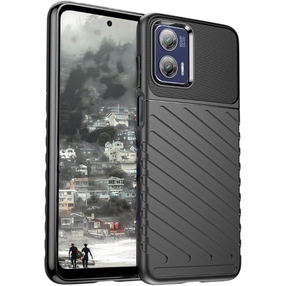 Ovitek "Rubber" za Motorola Moto G73 5G, črna – Infostyle – Črna