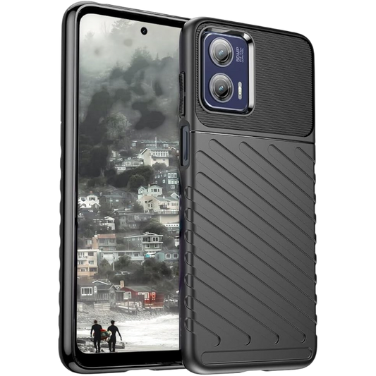 Ovitek "Rubber" za Motorola Moto G73 5G, črna – Infostyle – Črna