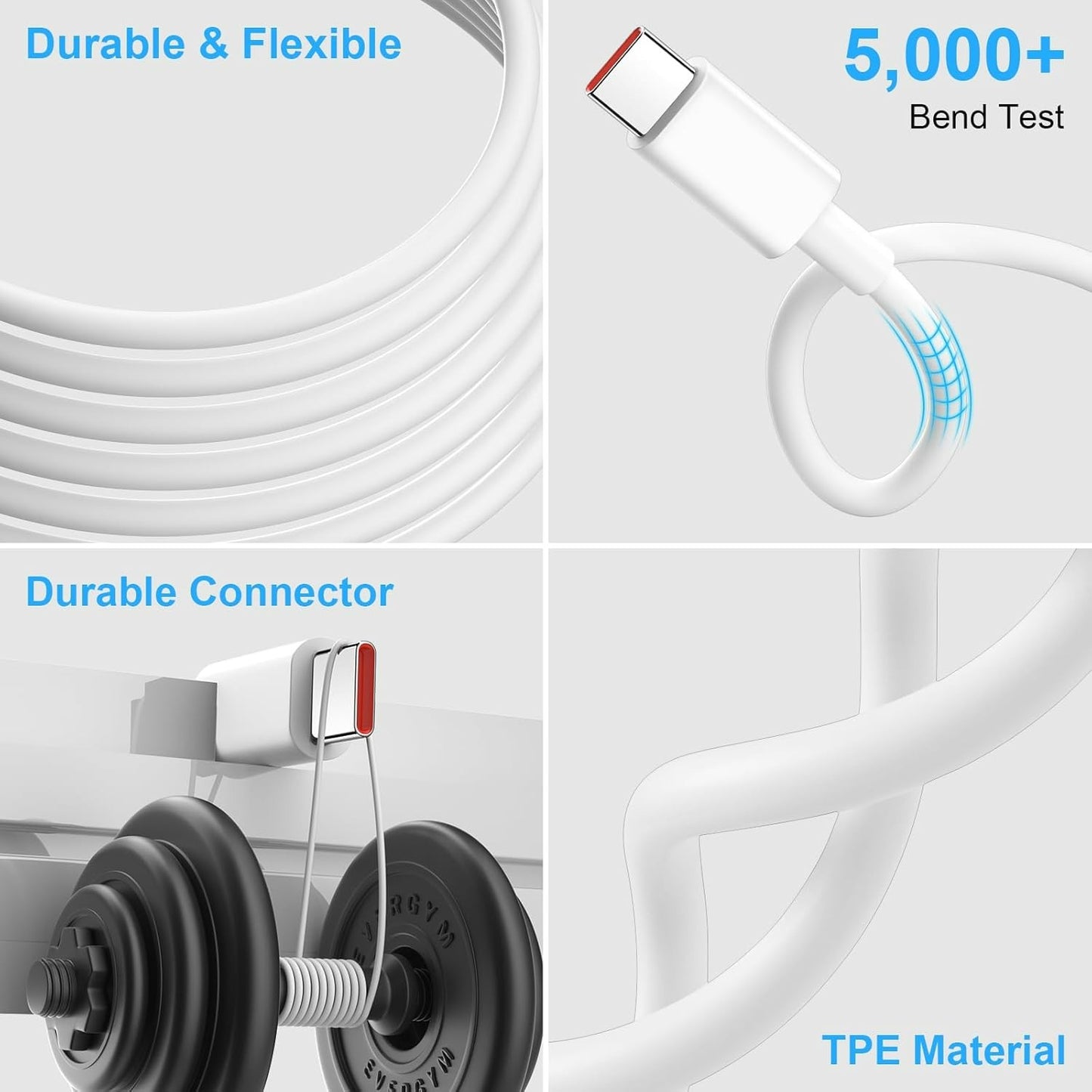 Kabel USB A v USB C kabel 120W, 3m – Infostyle