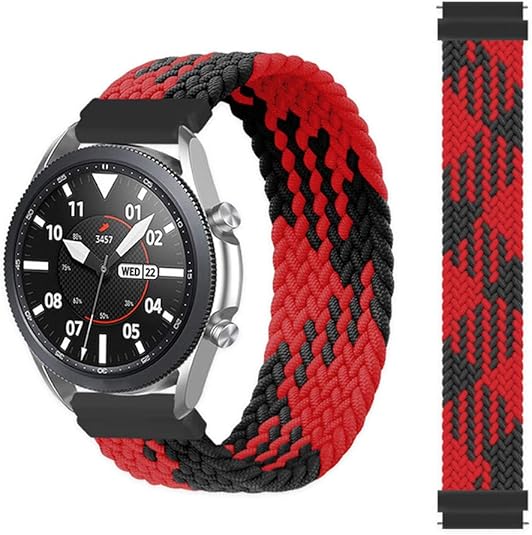 EMIOBAND 22 mm pletena narukvica (155 mm) – crveno-crna
