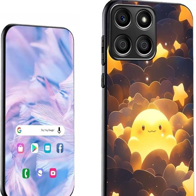GOKEN ovitek za Honor X8a – TPU s kaljenim steklom, zaščitni ovitek z vzorcem