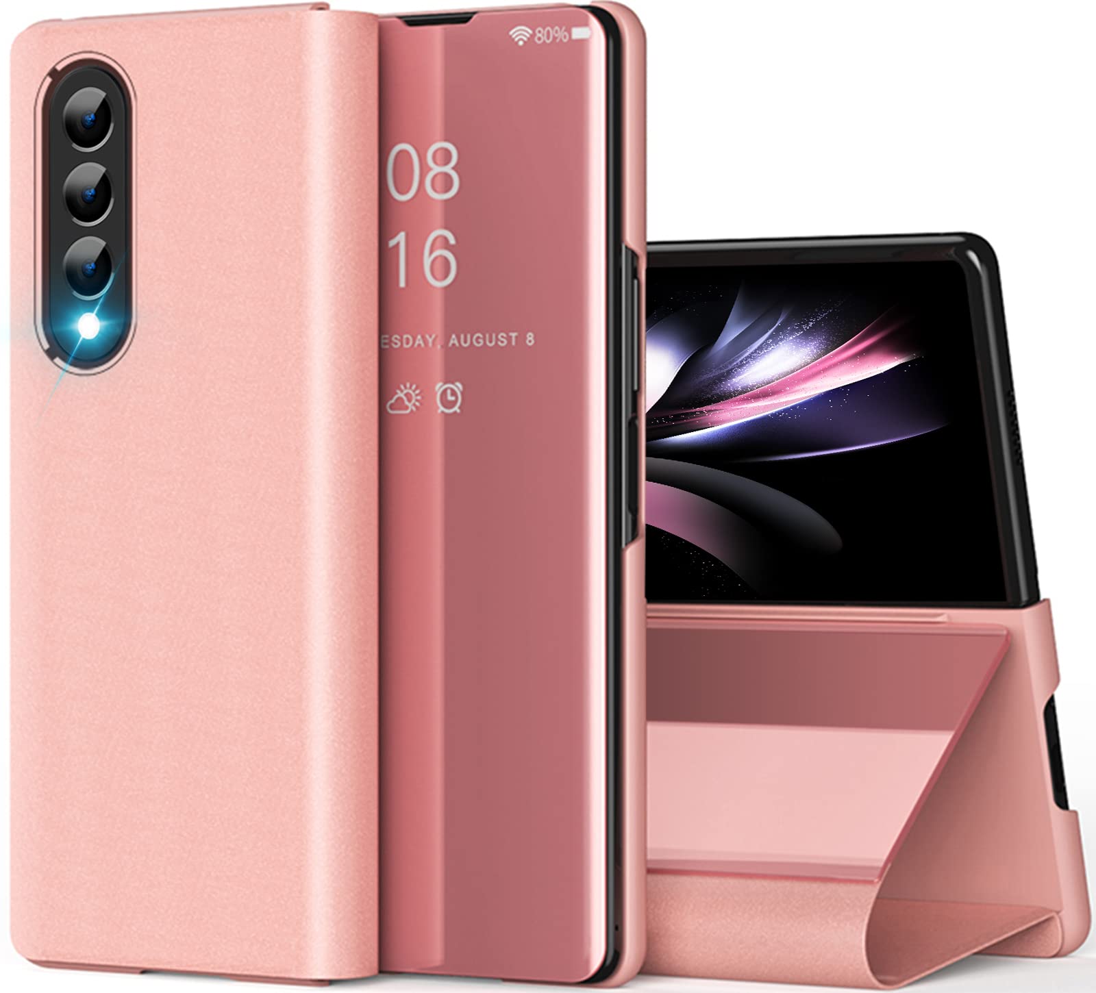 zrcalna-preklopna-torbica-samsung-galaxy-z-fold-4-roza
