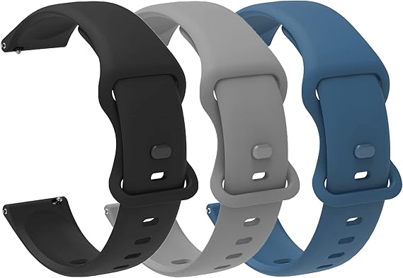 Univerzalni silikonski pašček 22 mm Blueshaweu (3 kosi) za pametne ure – Loekneue 2024 in drugi modeli
