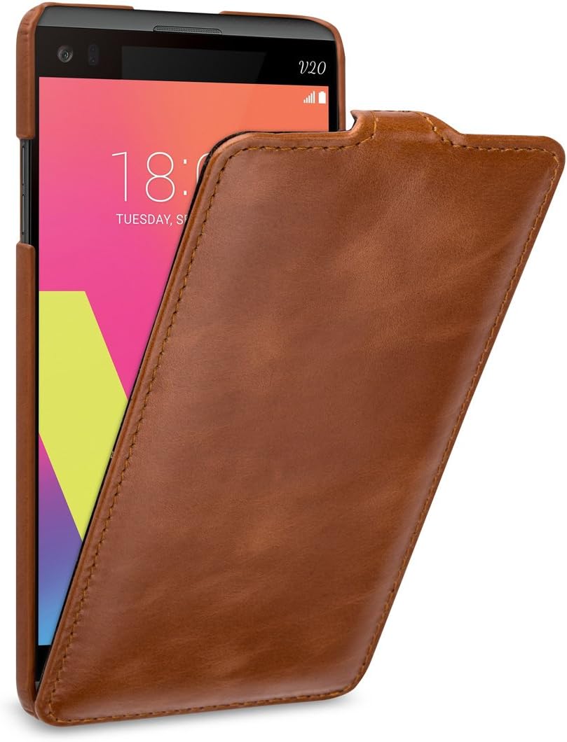 StilGut UltraSlim torbica od prave kože za LG V20 – konjak smeđa