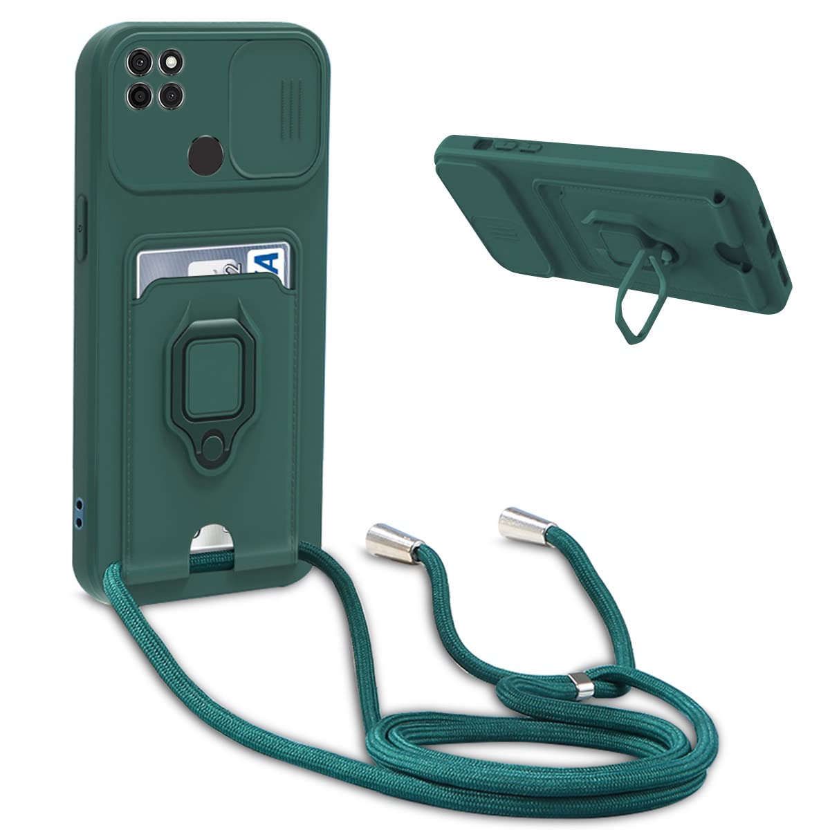 ovitek-bigcousin-motorola-moto-g9-power-vrtljivo-stojalo-temno-zelena