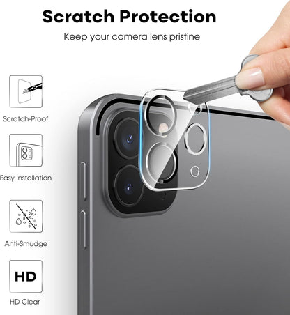 JETech zaštitno staklo za iPad Pro 12,9" (2022/2021/2020) – 2x zaslon + 1x zaštita kamere