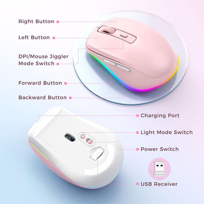 Brezžična miška z LED lučkami "Seenda" – Infostyle
