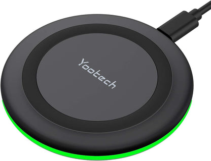 Yootech brezžični polnilec 10W – univerzalna brezžična polnilna ploščica – Infostyle