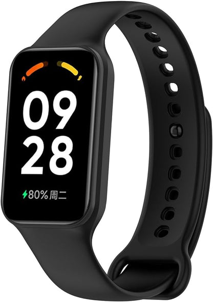 LOKEKE silikonski pašček za Xiaomi Band 8 Active / Redmi Band 2 -črna