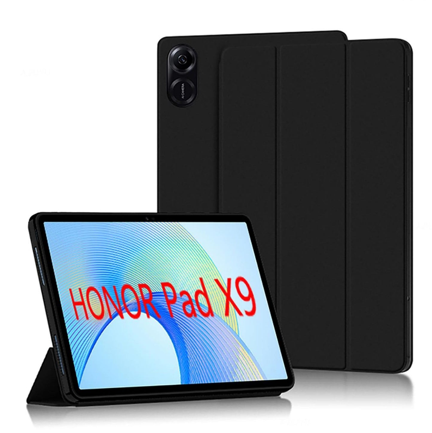 Ovitek GIOPUEY za Honor Pad X9 – preklopni ovitek s stojalom in silikonsko zaščito, črna