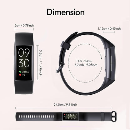 Ženski fitness pametni sat AMOLED – otkucaji srca, pedometar, WhatsApp obavijesti (IP67)