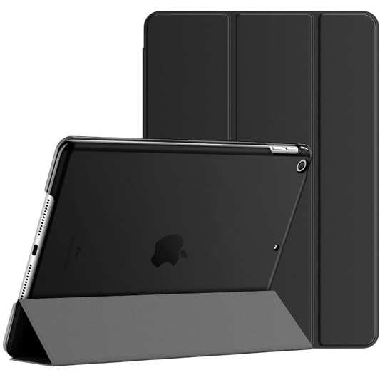 Preklopna torbica za tablični računalnik Apple iPad 9.7" (2018/2017 model, 6th/5th Gen) – JETech – Črna / Umetno usnje +