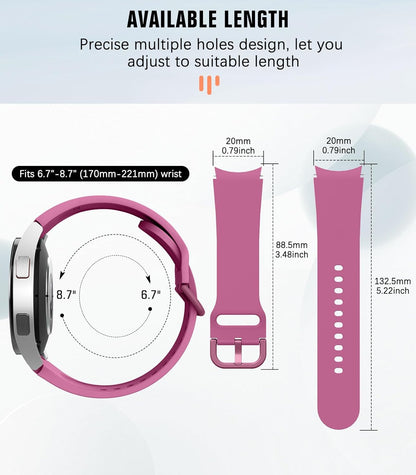 Pašček za Samsung Galaxy Watch 6 40 mm 44 mm, Galaxy Watch 6 classic 43 mm 47 mm, Galaxy Watch 5 Pro/Watch 4/Watch 4 Cla