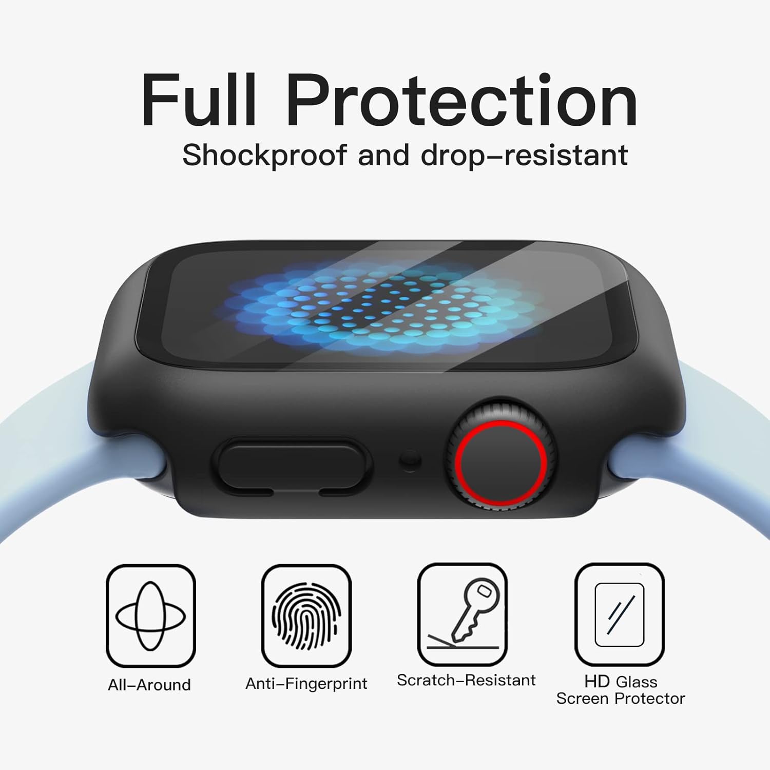 Zaščitni ovitek ''Diruite Suoman'' za Apple Watch Series 9/8/7/6/5/4/Series SE/SE 2, 45 mm
