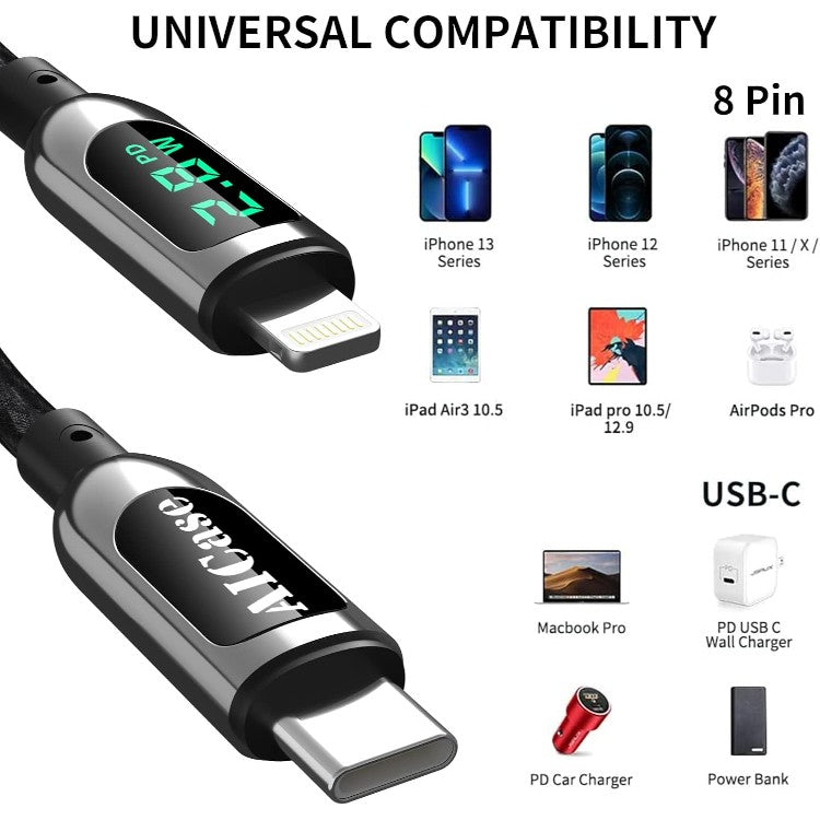 Polnilni kabel USB C v lightning, 3m – AICase