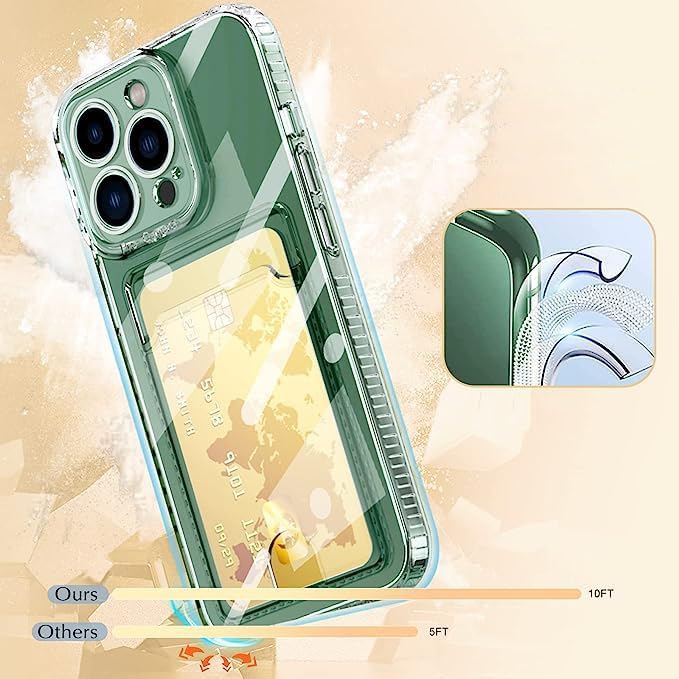 Ovitek za telefon iPhone 11 Pro Max z žepkom za kartice, prozorna – Infostyle