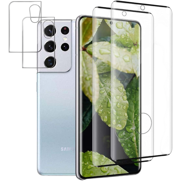 Steklo za ekran in zaščitno steklo za kamero (2+2) za Samsung S21 Ultra – Infostyle
