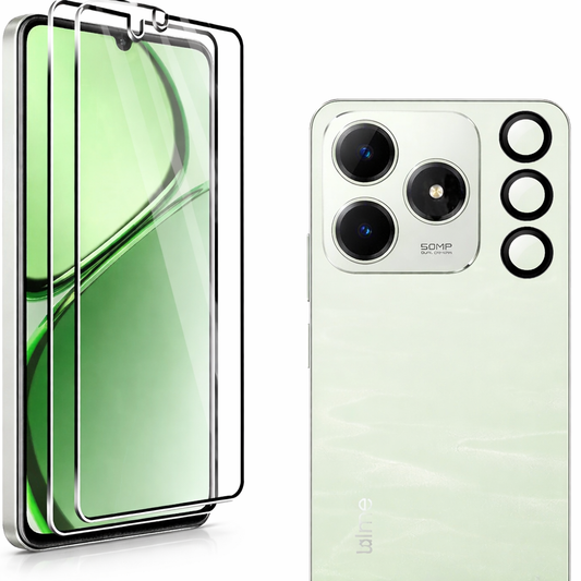 Zaštitno staklo + zaštita kamere za Realme C63 – komplet 2+1, kaljeno staklo