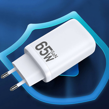 Hišni polnilec USB in USB C - 65W – Infostyle – Bela