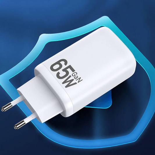 Hišni polnilec USB in USB C - 65W – Infostyle – Bela
