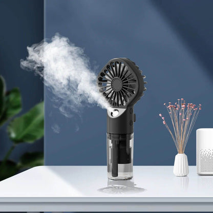 Techsuit G10 prijenosni mini ventilator s ovlaživačem – ručni, USB-C, crni, 4 brzine