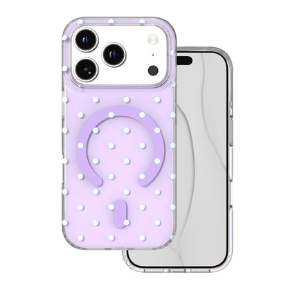 Maska za iPhone 17 Pro / 18 Pro, Bubble Dots MagSafe – ljubičasta