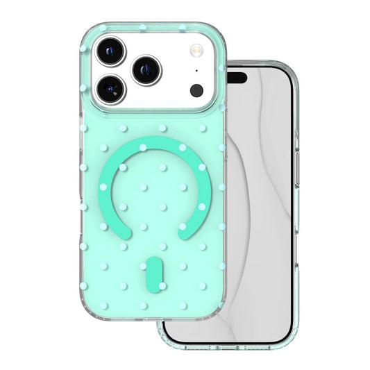 Maska za iPhone 17 Pro / 18 Pro, Bubble Dots MagSafe – zelena