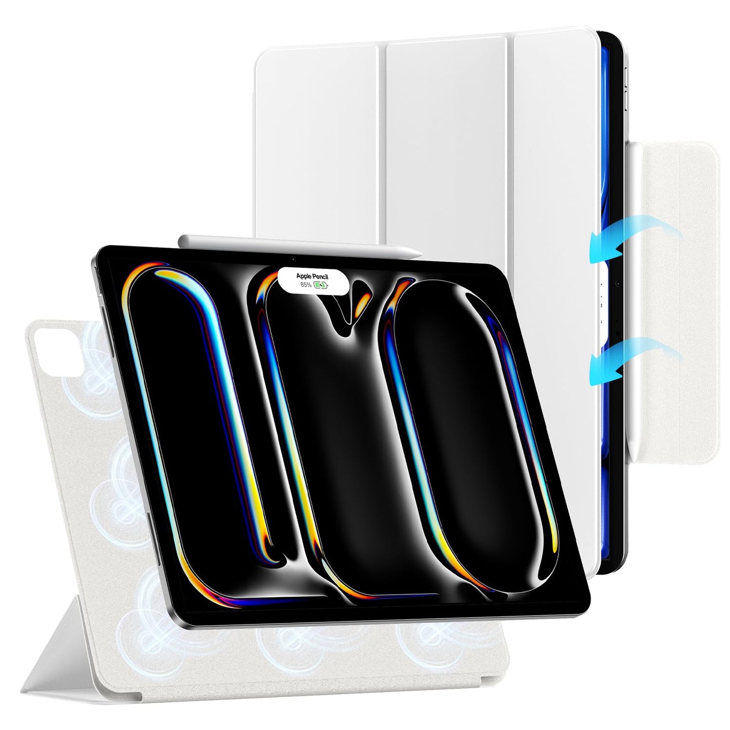 ZtotopCases futrola za iPad Pro 13 (2024) – magnetska, ultratanka, stalak, automatsko spavanje/buđenje, be