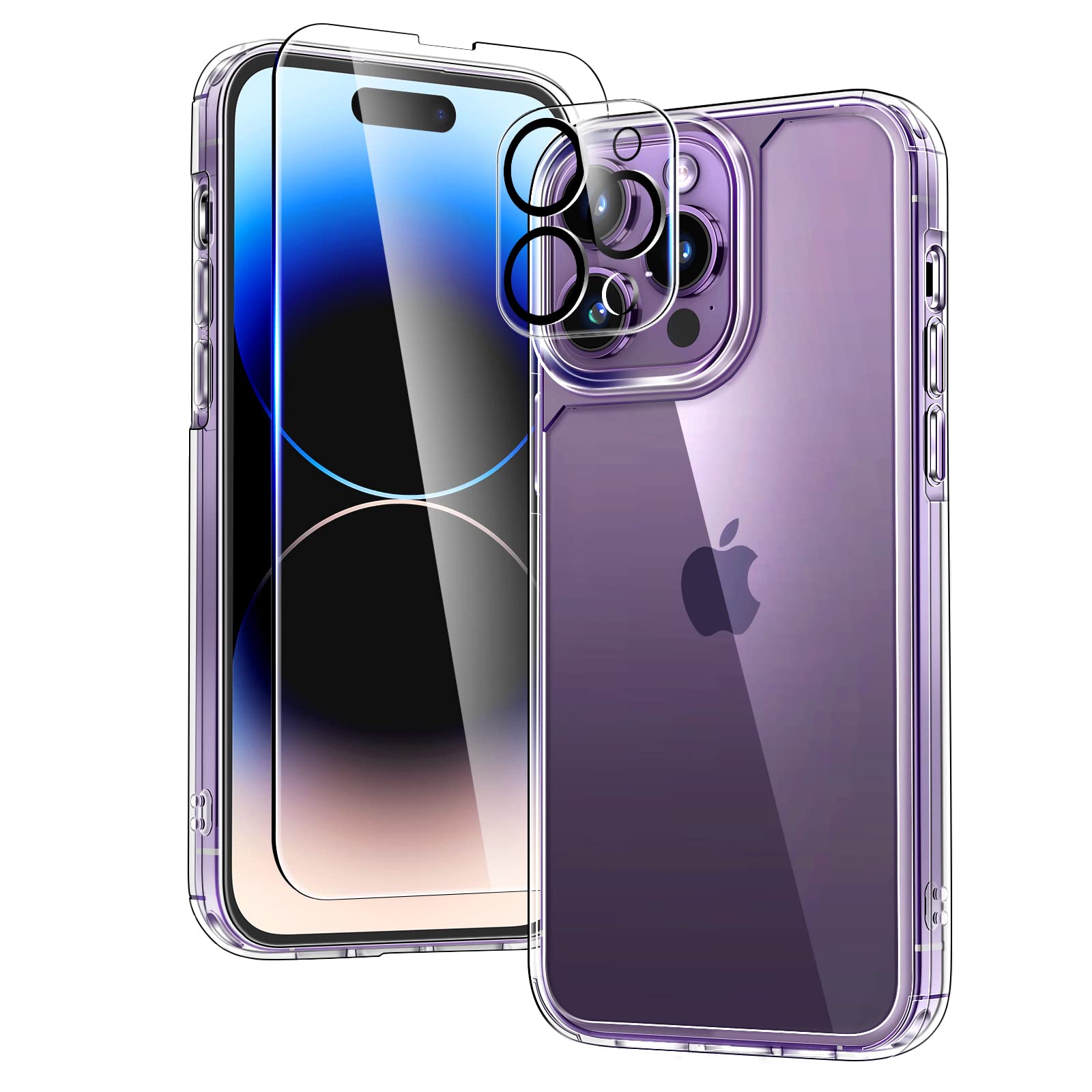 tauri prozoren ovitek z zascitnim steklom za iphone 14 pro