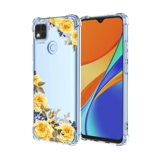 Silikonski ovitek "Yellow roses" za Xiaomi Redmi 9C – Infostyle – Prozorna / TPU silikon