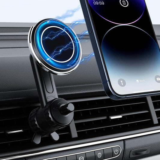 Ktryman MagSafe2 magnetski držač za automobil za telefon – 360° držač za iPhone i MagSafe uređaje – crna